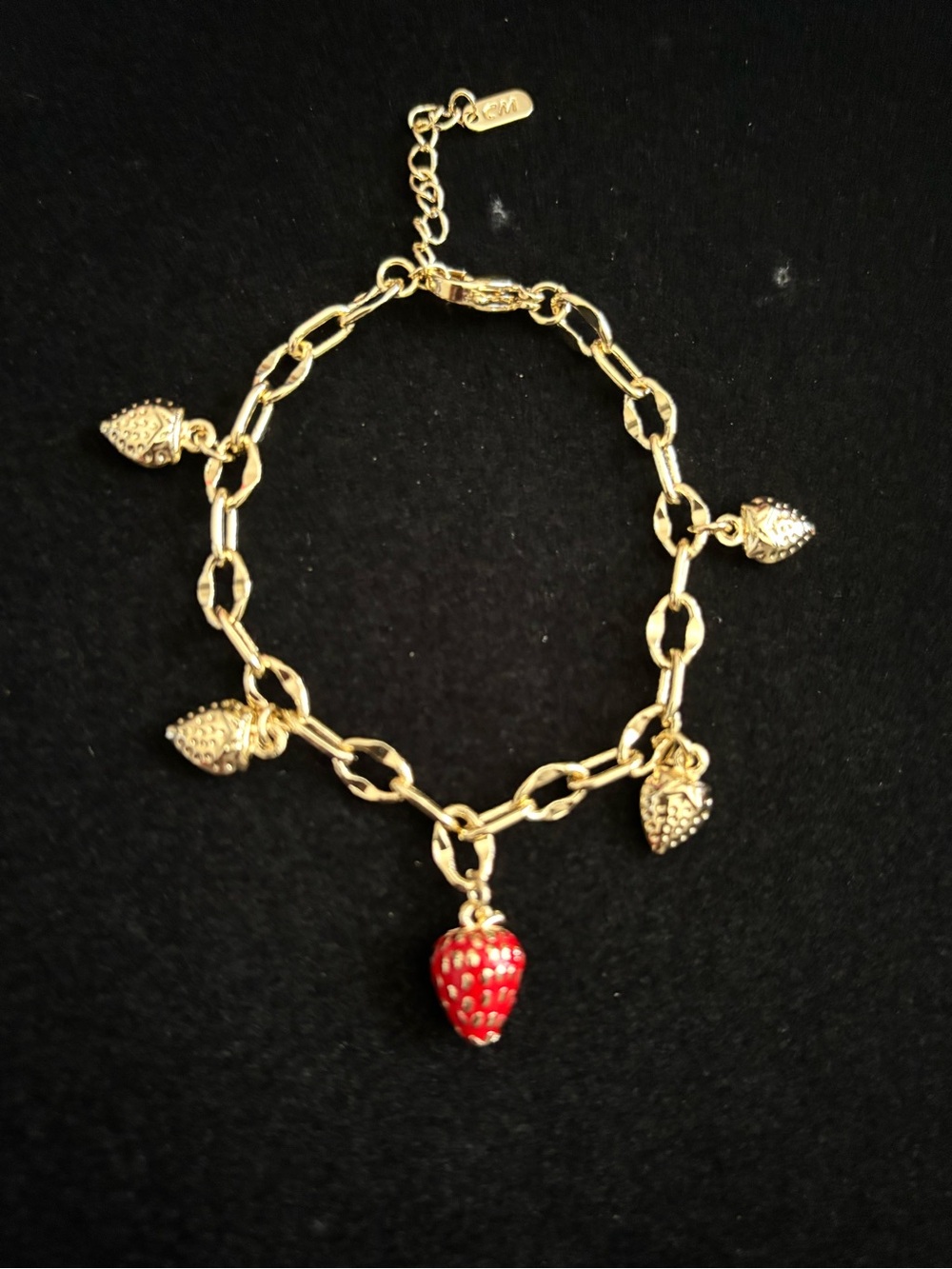 Gold plated Strawberry Bracelet